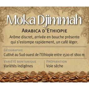 Moka DJIMMAH, arabica d'Ethiopie