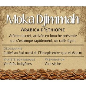 Moka DJIMMAH, arabica d'Ethiopie Moka DJIMMAH, arabica d'Ethiopie