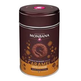 Chocolat en poudre arôme Caramel - Boîte 250g Chocolat en poudre arôme Caramel - Boîte 250g