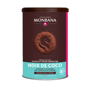 Chocolat en poudre arôme Noix de coco - Boîte 250g Chocolat en poudre arôme Noix de coco - Boîte 250g