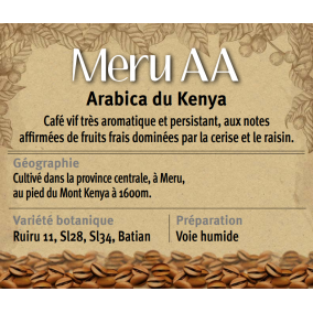 MERU AA Arabica du Kenya MERU AA Arabica du Kenya