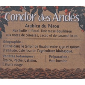 CONDOR DES ANDES Arabica du Perou